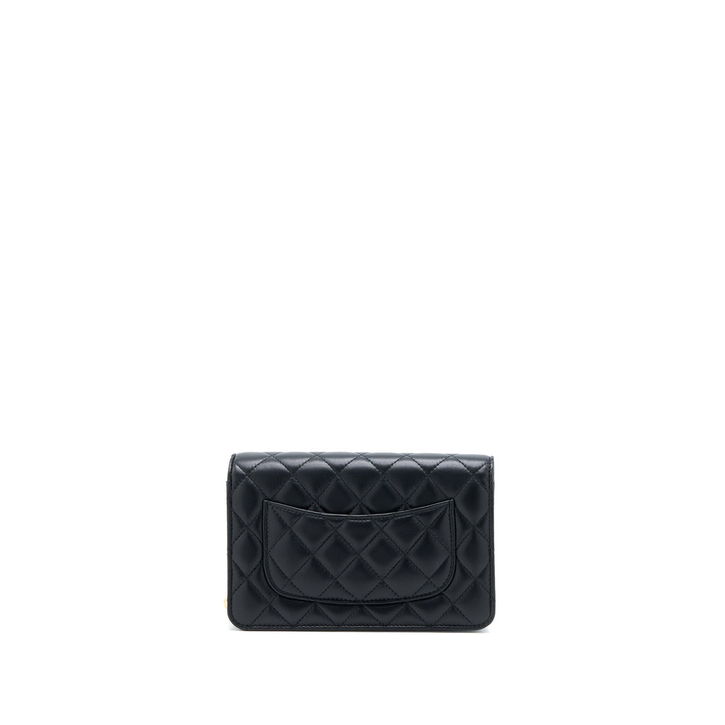 Chanel Pearl Crush Wallet on Chain Lambskin Black  (Microchip)