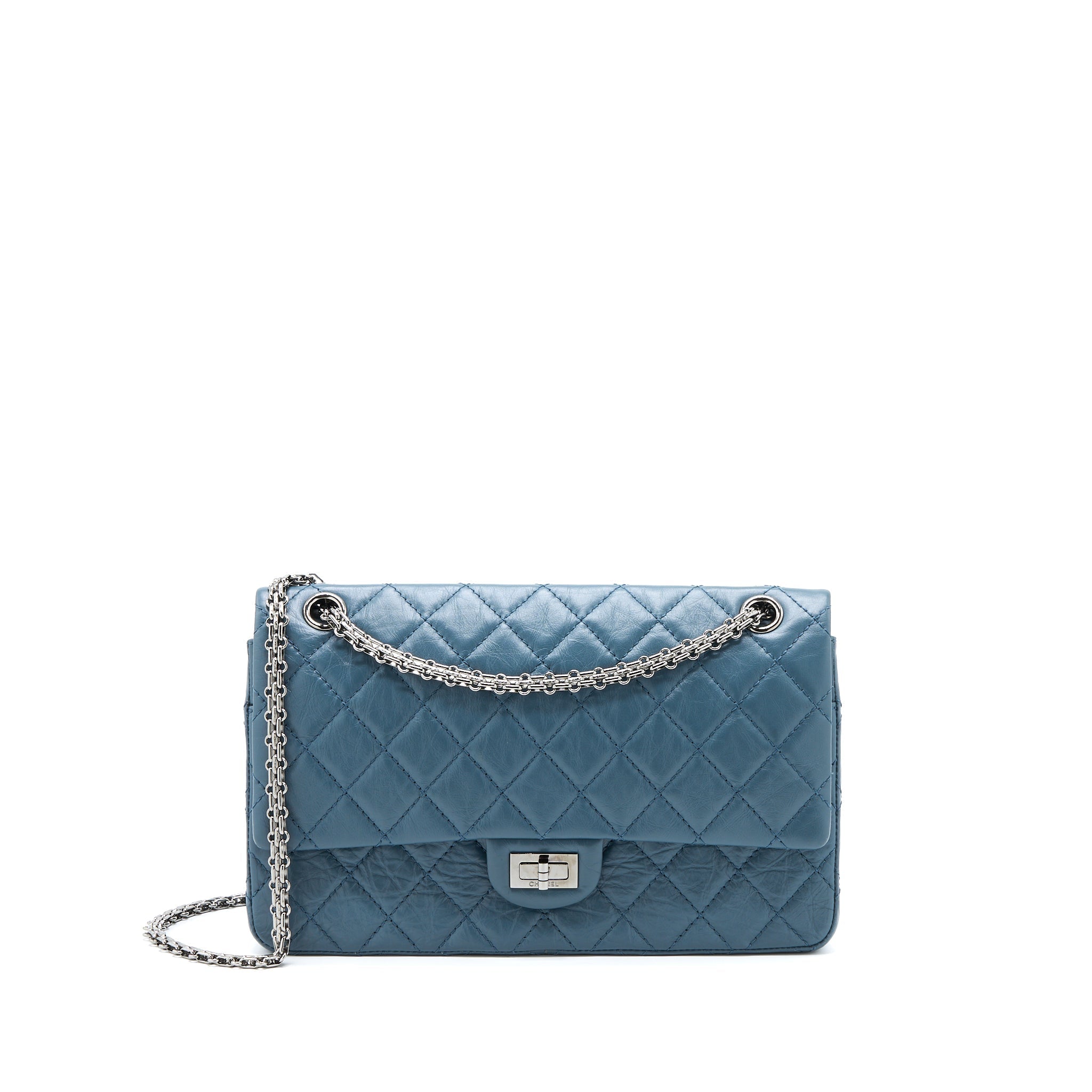 Chanel 2.55 226 Reissue Flap Bag Calfskin Blue Grey