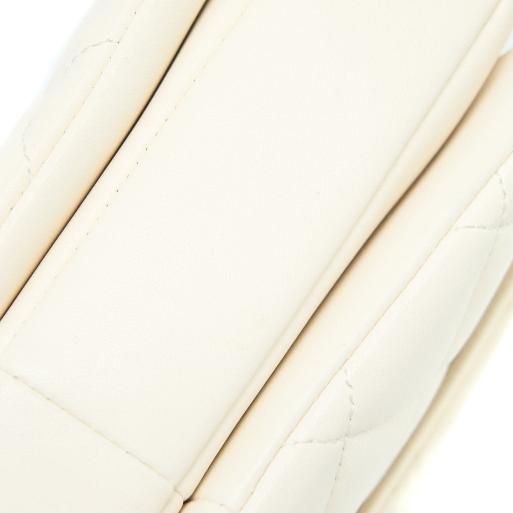Chanel Small Trendy CC Lambskin White R (Microchip)