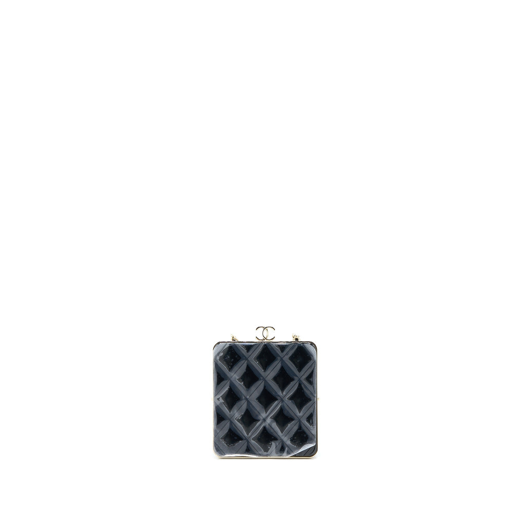 Chanel Mini Clip With Chain Lambskin Black L