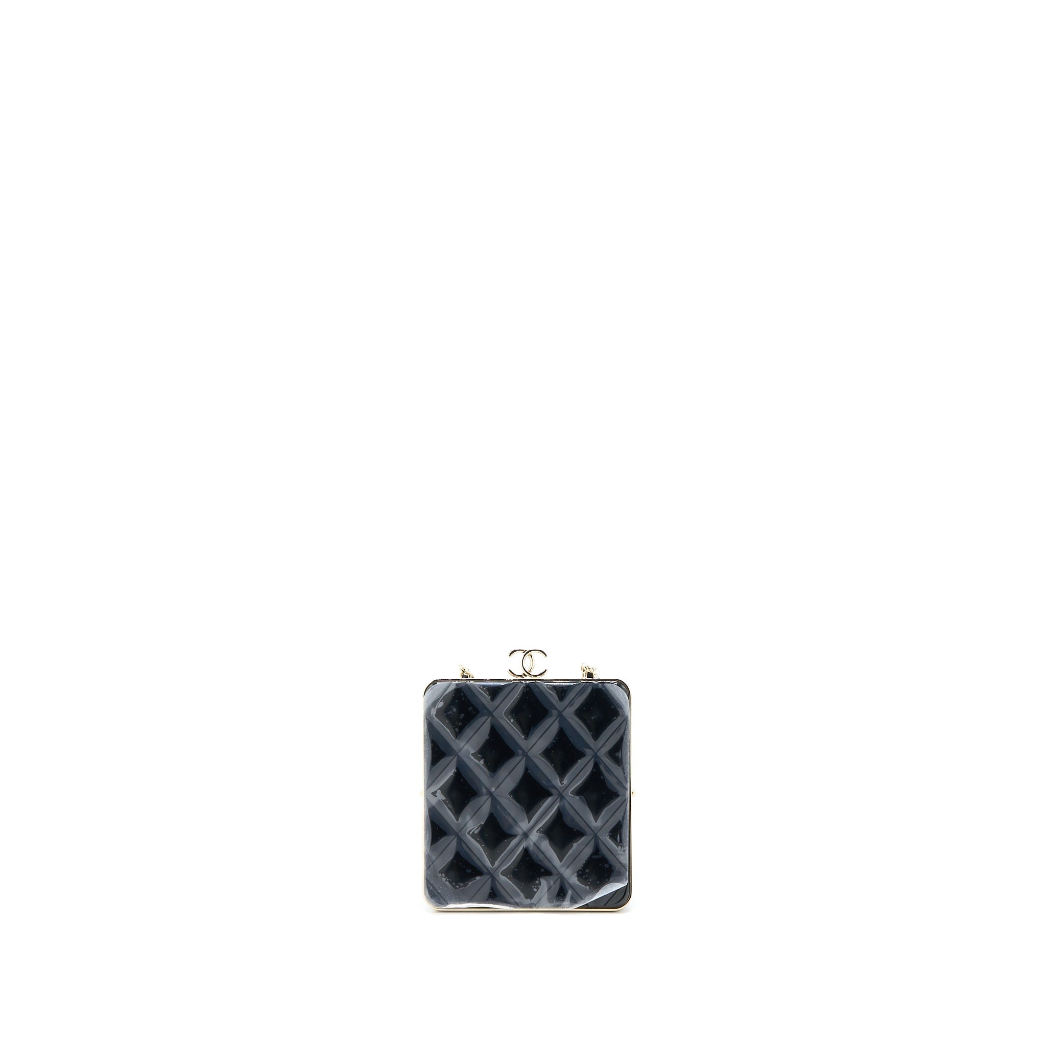 Chanel Mini Clip With Chain Lambskin Black L