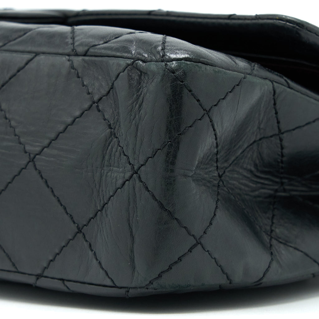 Chanel 2.55 227 Maxi Reissue Flap Bag Aged Calfskin Black L