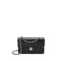 Chanel Small Classic Double Flap Bag Caviar Black  (Microchip)