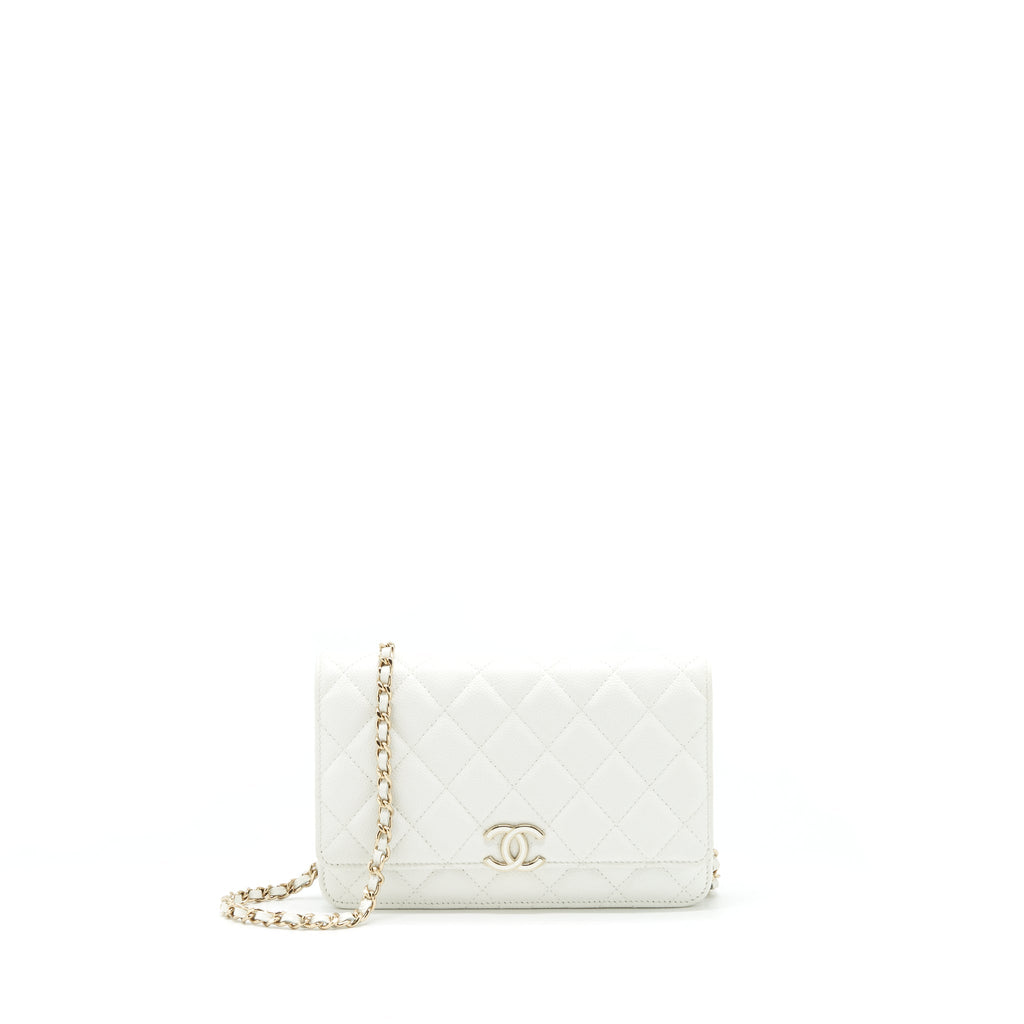 Chanel 21C Wallet On Chain Limit Edition Caviar White L
