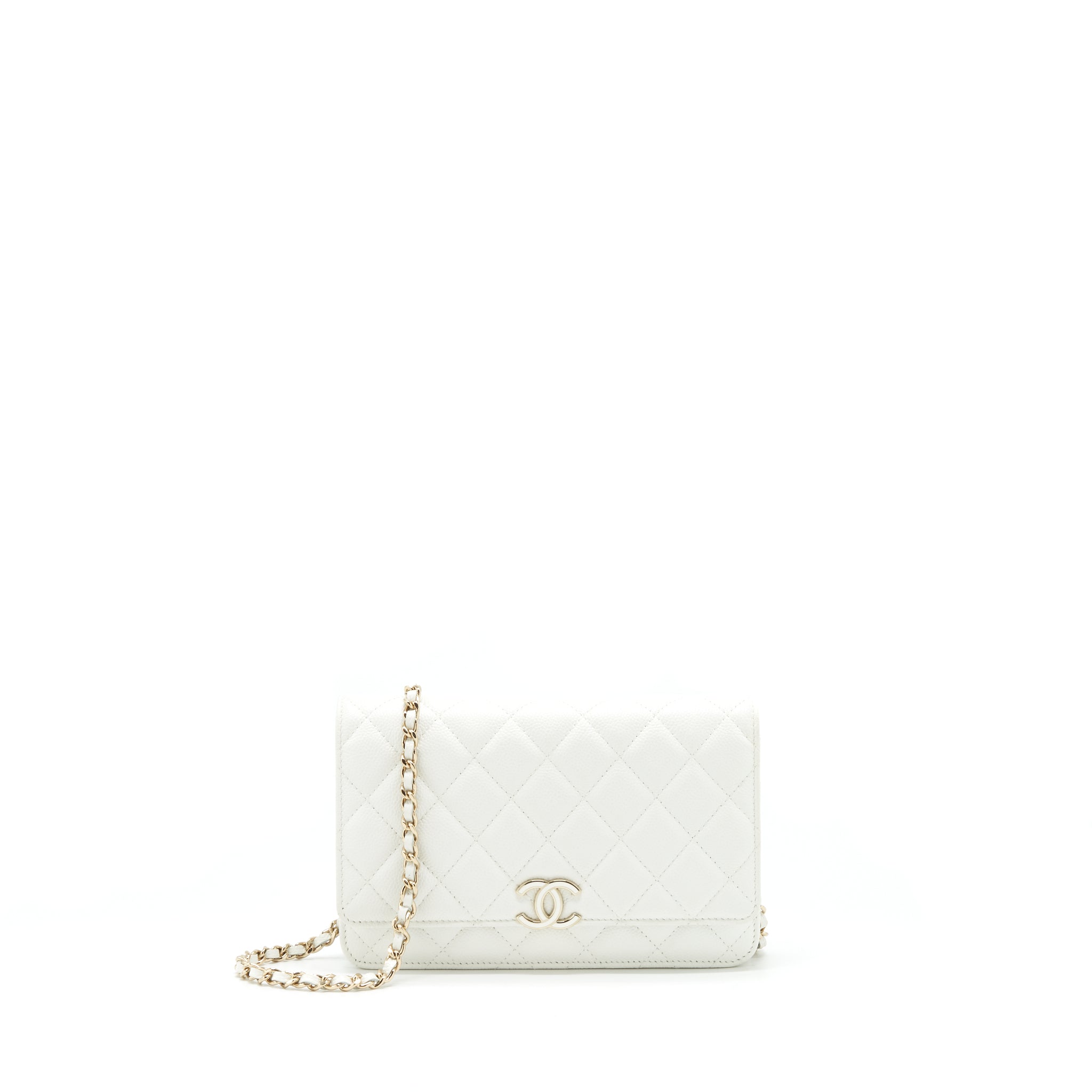 Chanel 21C Wallet On Chain Limit Edition Caviar White L