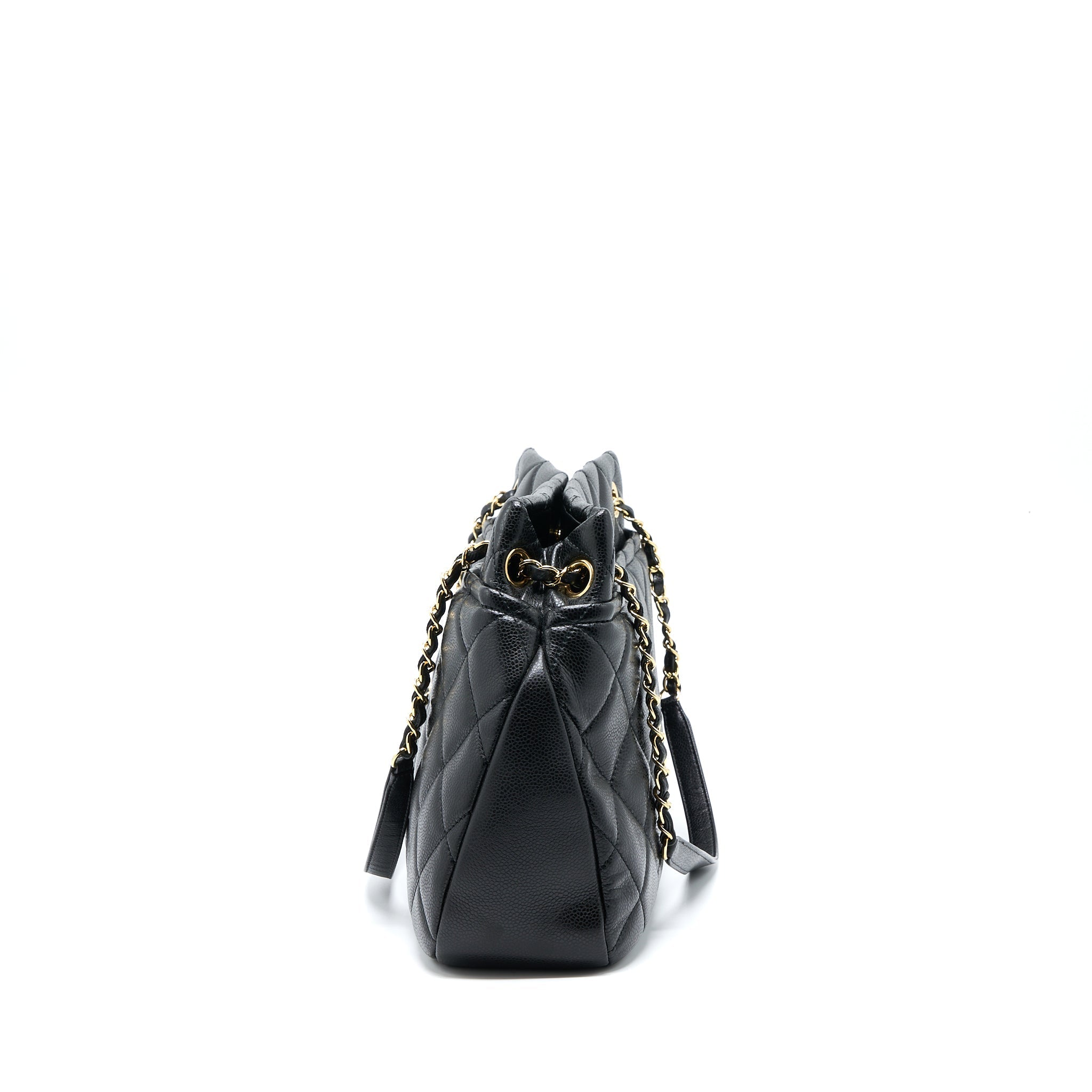 Chanel Matelasse Chain Tote Bag Caviar Black