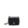 Chanel Mini Square Flap Bag Lambskin Black L