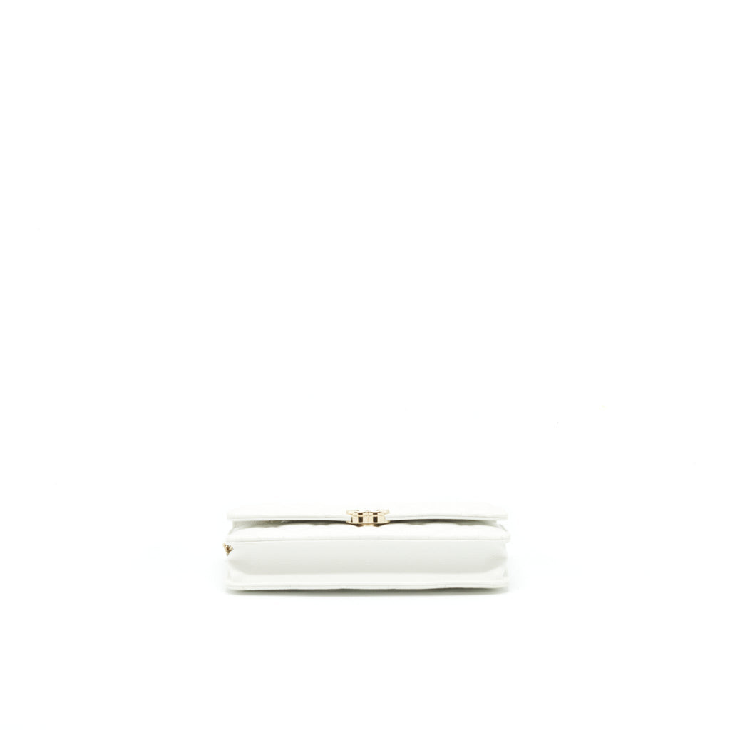 Chanel 21C Wallet On Chain Limit Edition Caviar White L