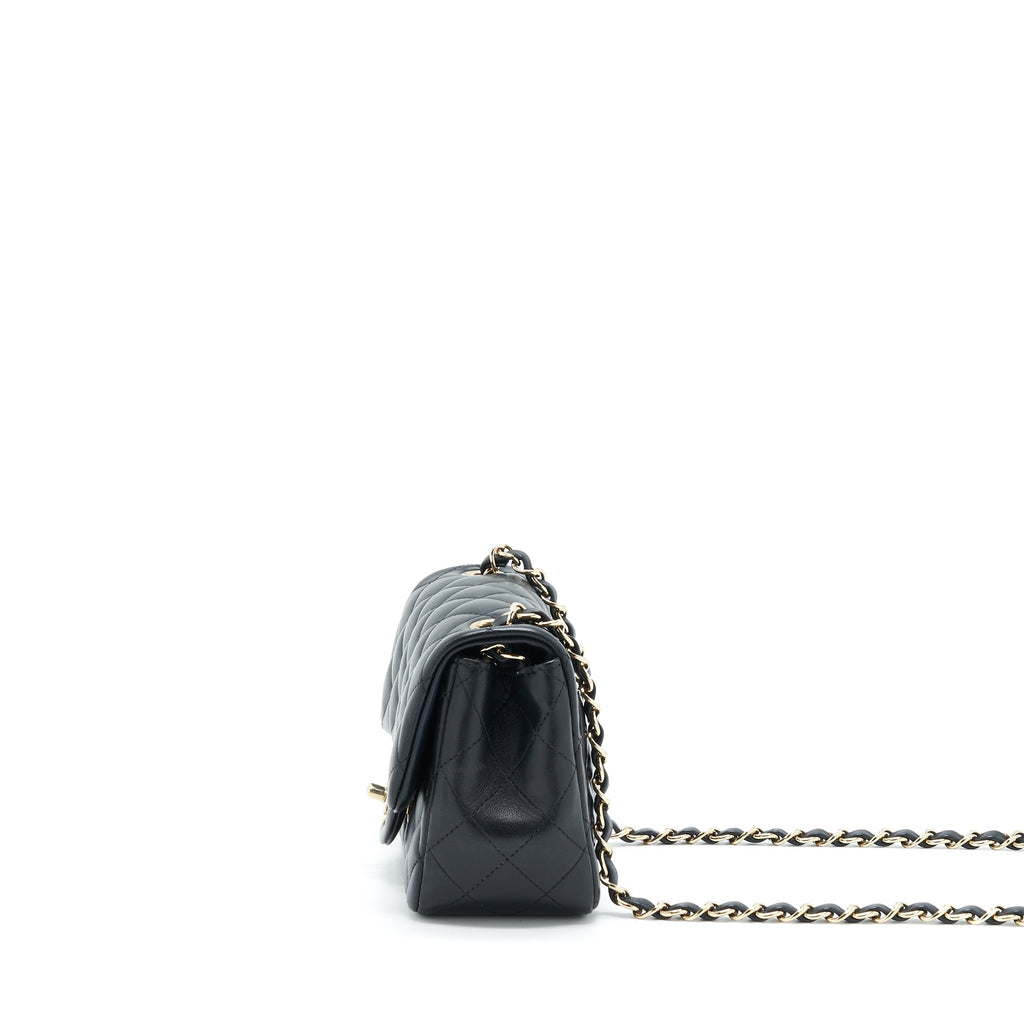 Chanel Mini Square Flap Bag Lambskin Black L