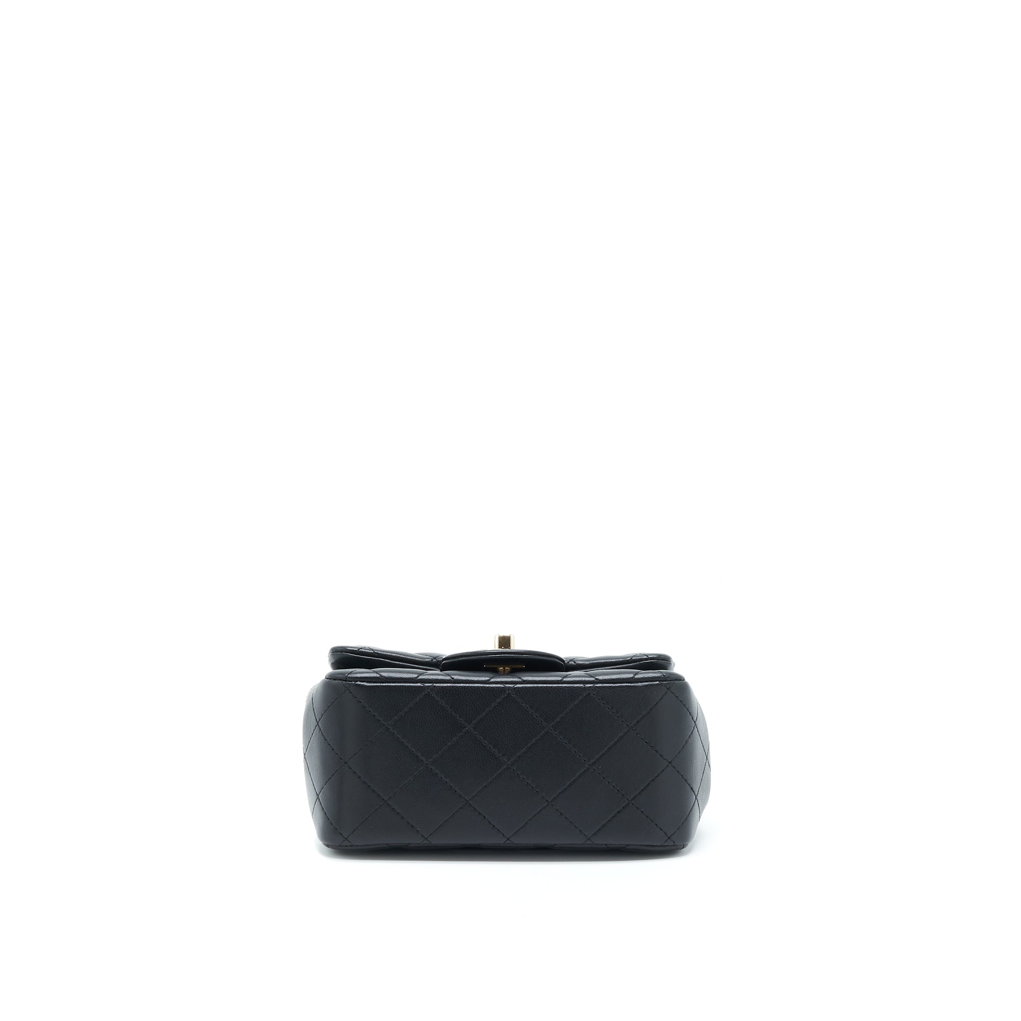Chanel Mini Square Flap Bag Lambskin Black L