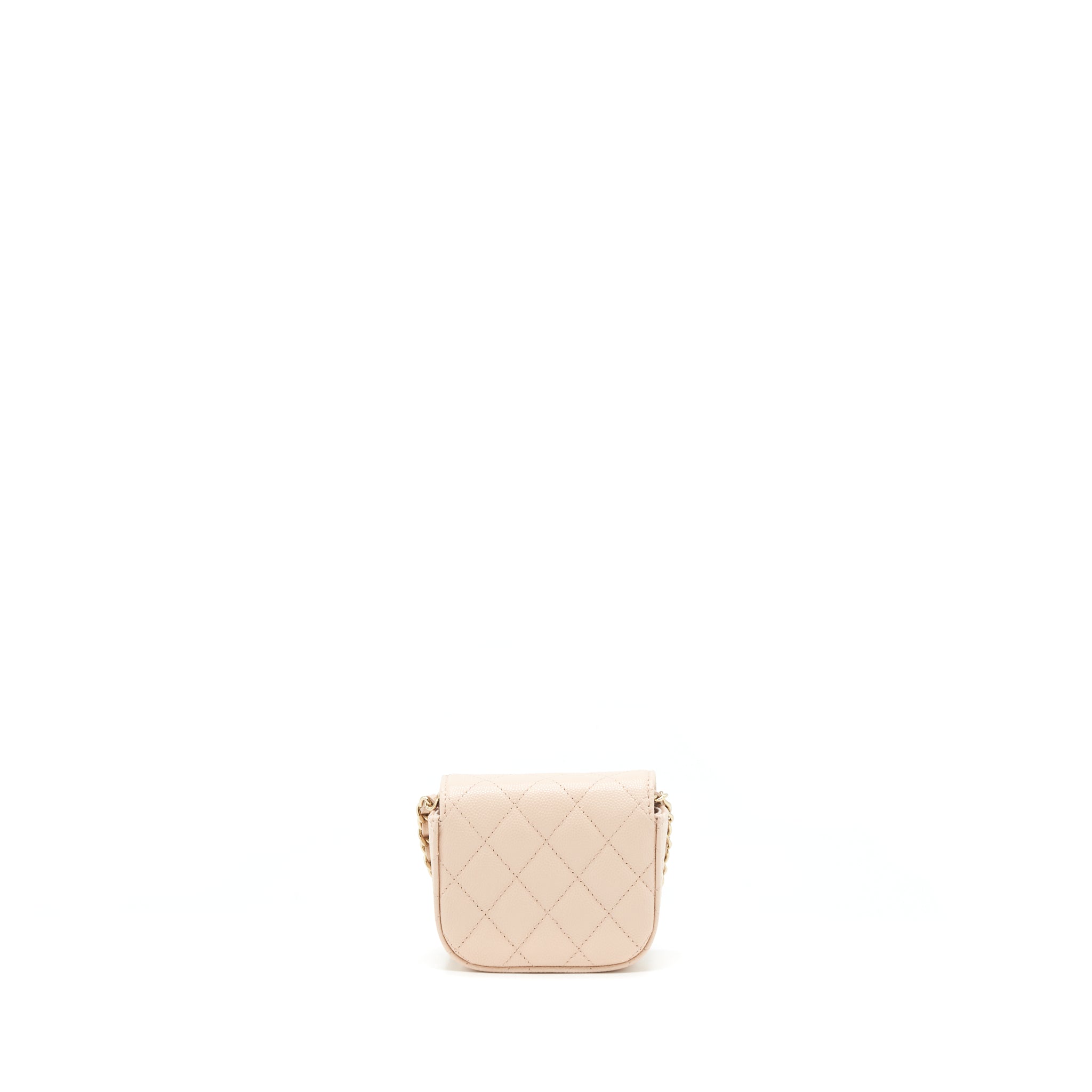 Chanel 22C Mini Flap Vanity Caviar Light Pink L