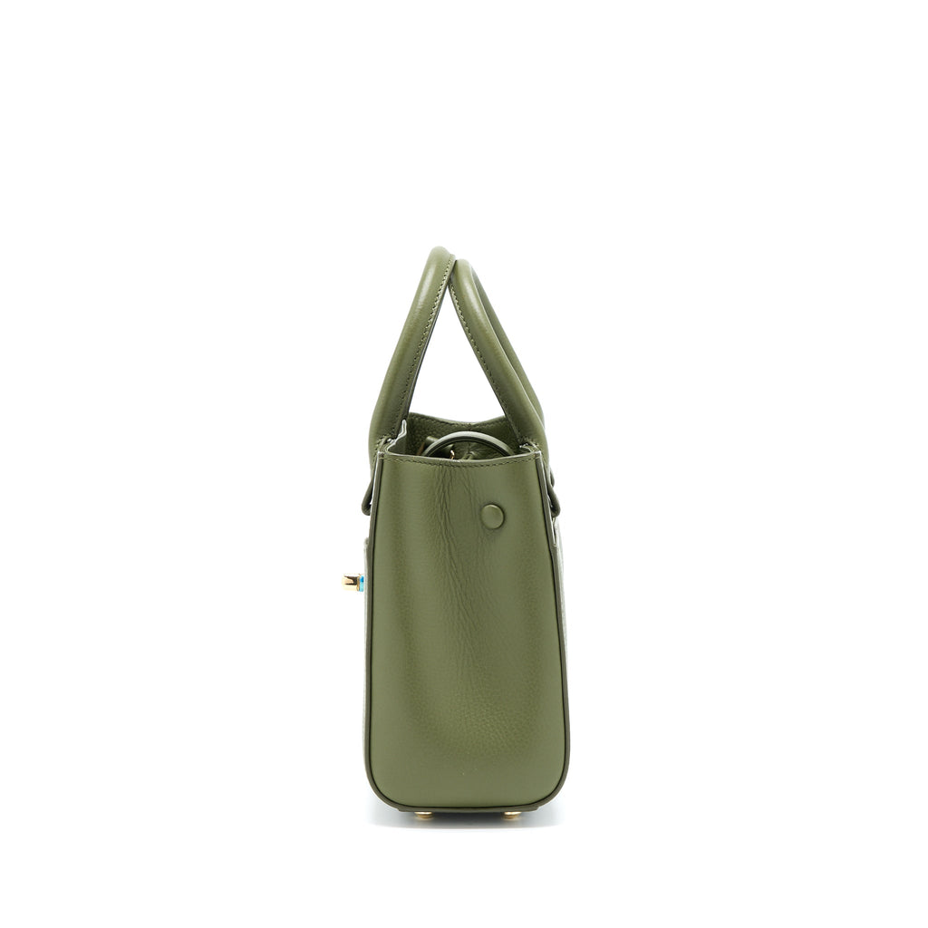 Chanel Small Top Handle Tote Calfskin Green L