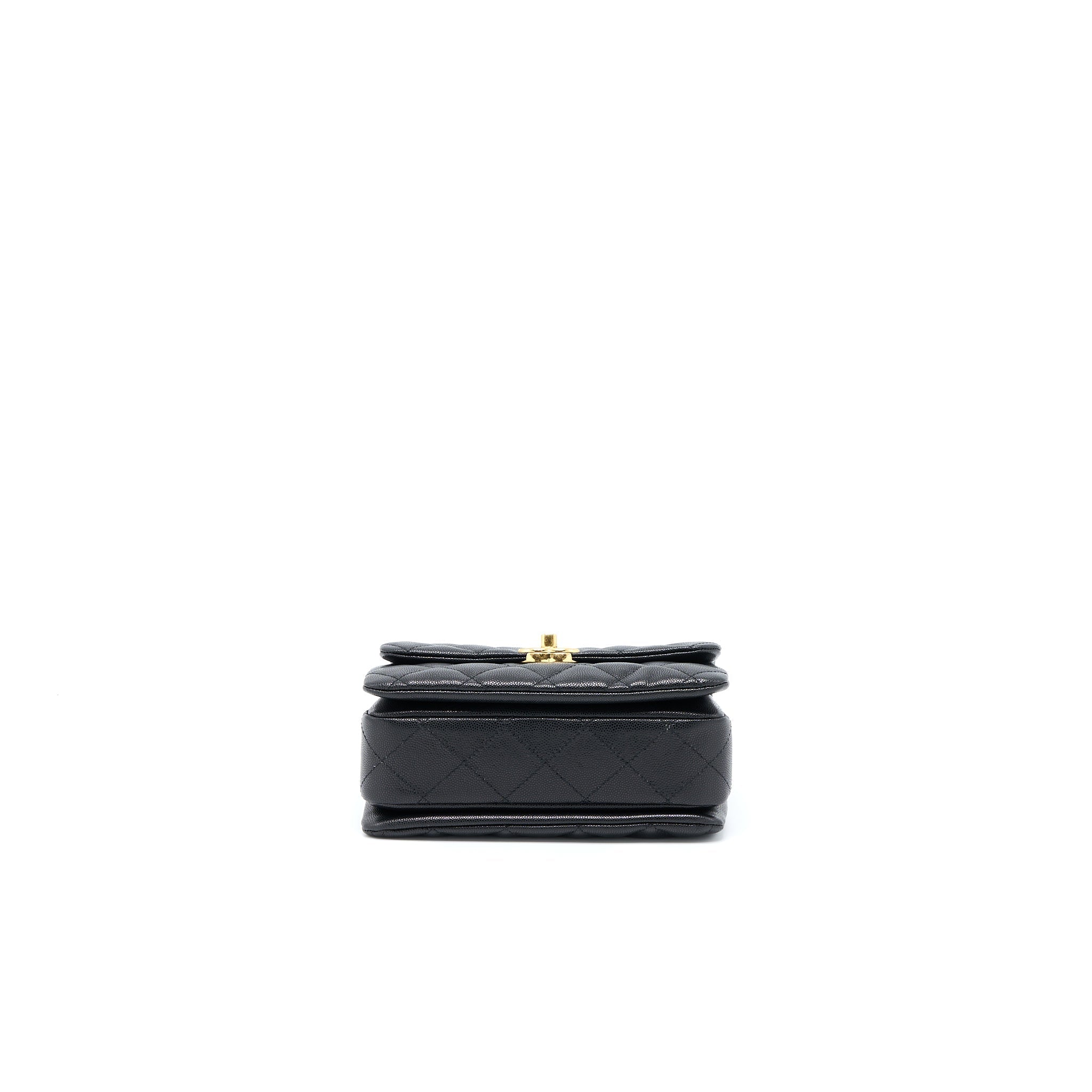 Chanel 22K Coco First Caviar Leather Black  (Microchip)