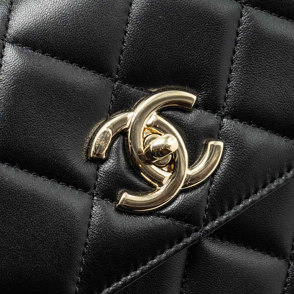 Chanel Small Trendy CC Flap Bag Lambskin Black L (Microchip)