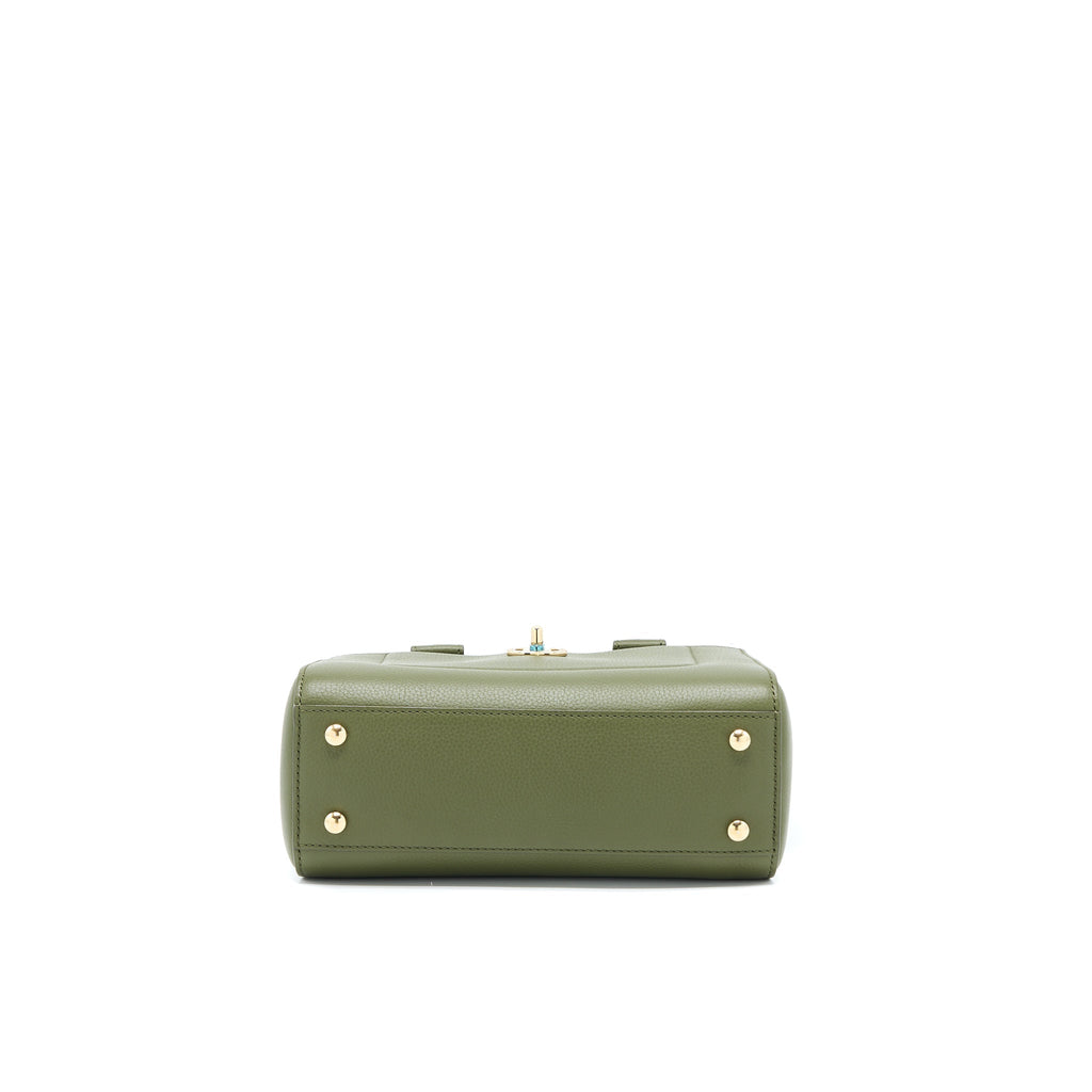 Chanel Small Top Handle Tote Calfskin Green L
