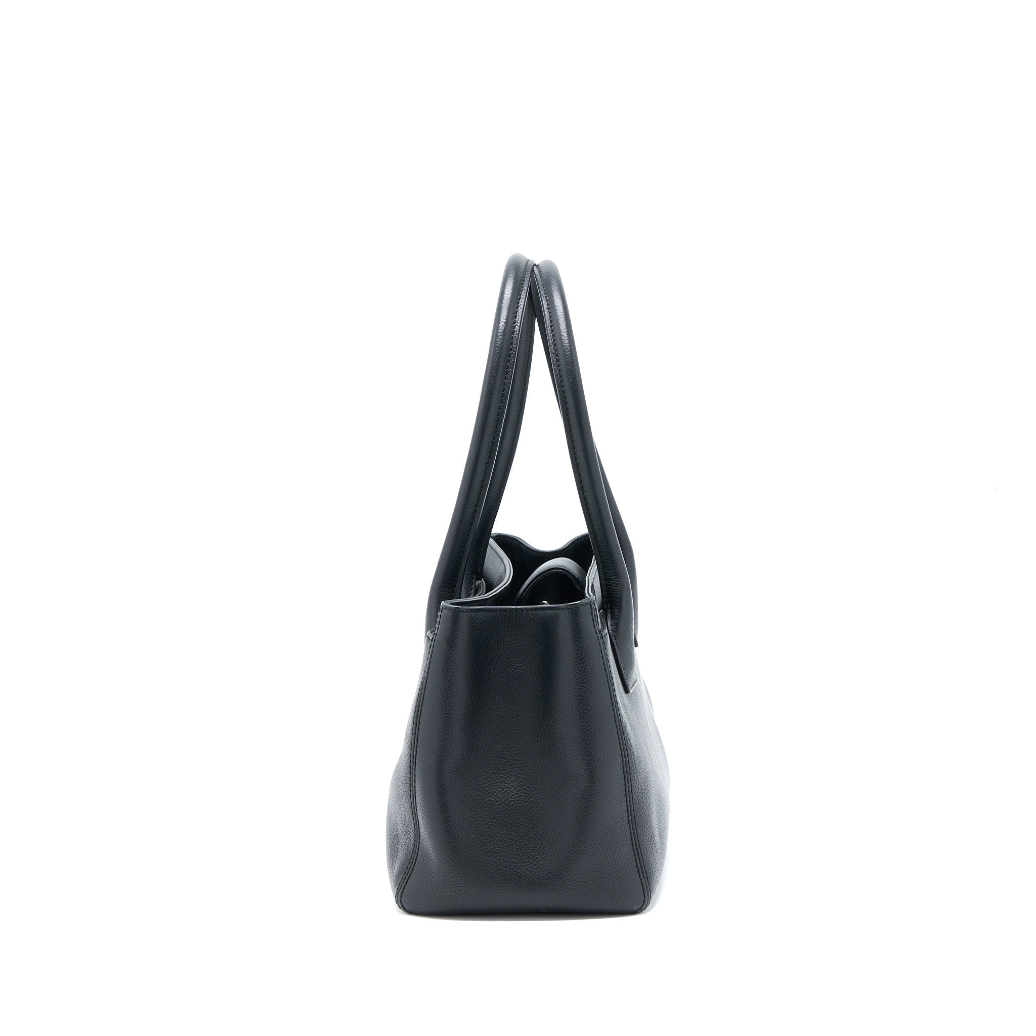 Chanel Cerf Tote Bag Grained Calfskin Black
