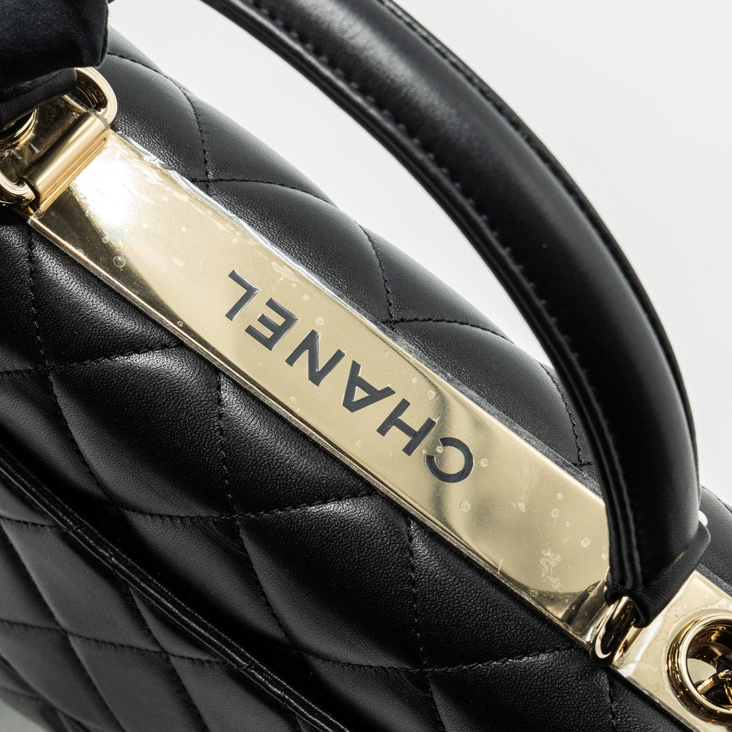 Chanel Small Trendy CC Flap Bag Lambskin Black L (Microchip)