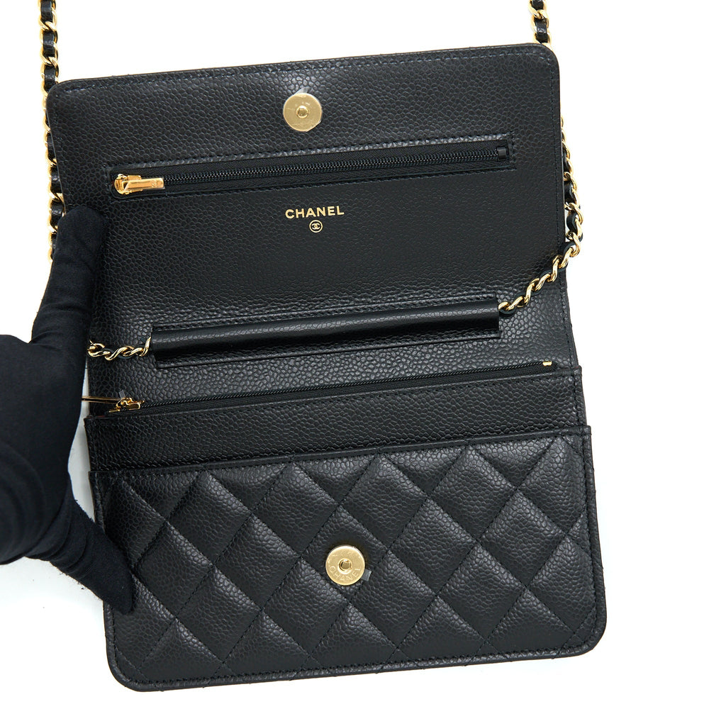 Chanel Classic Wallet On Chain Caviar Black