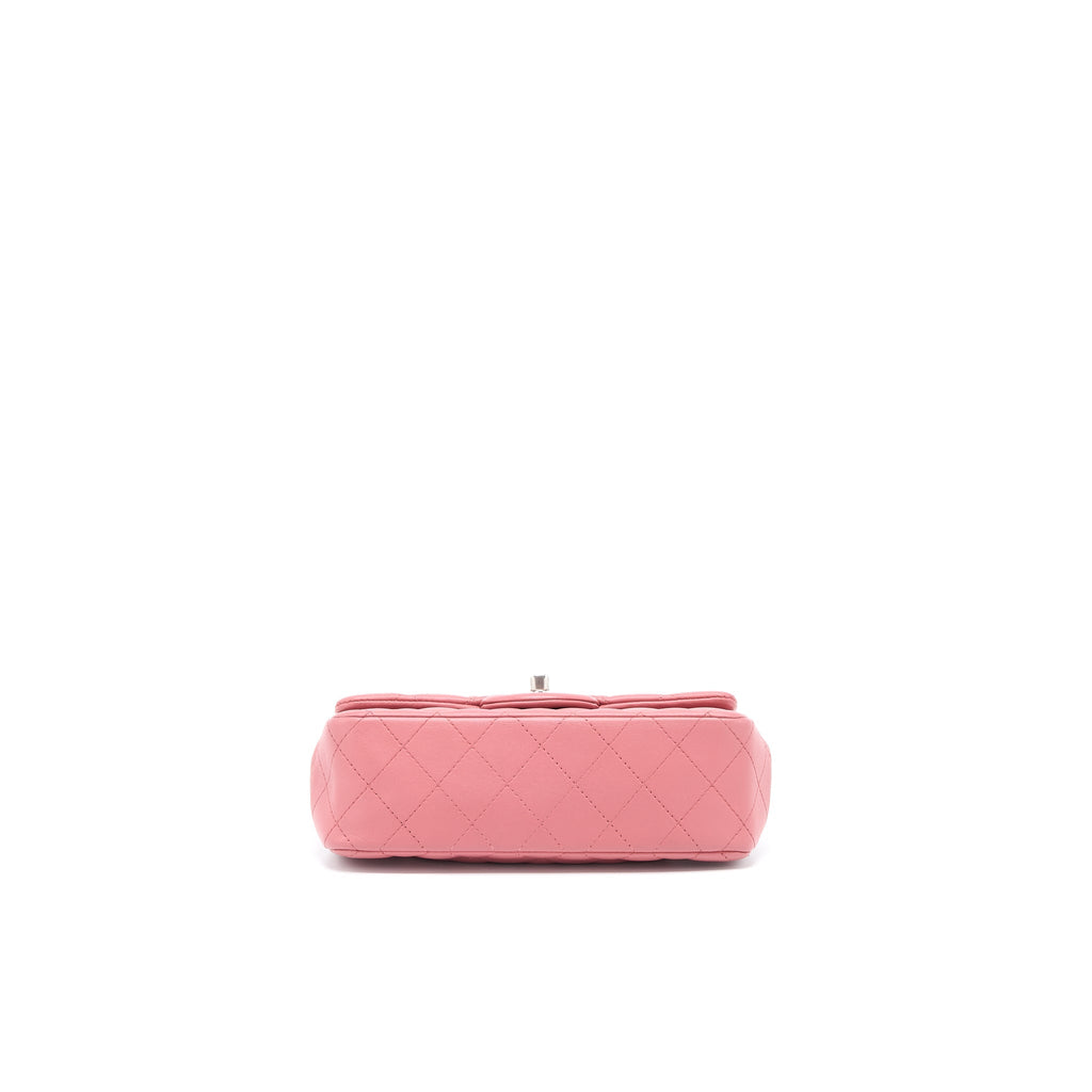 Chanel Mini Rectangular Flap Bag Lambskin Pink