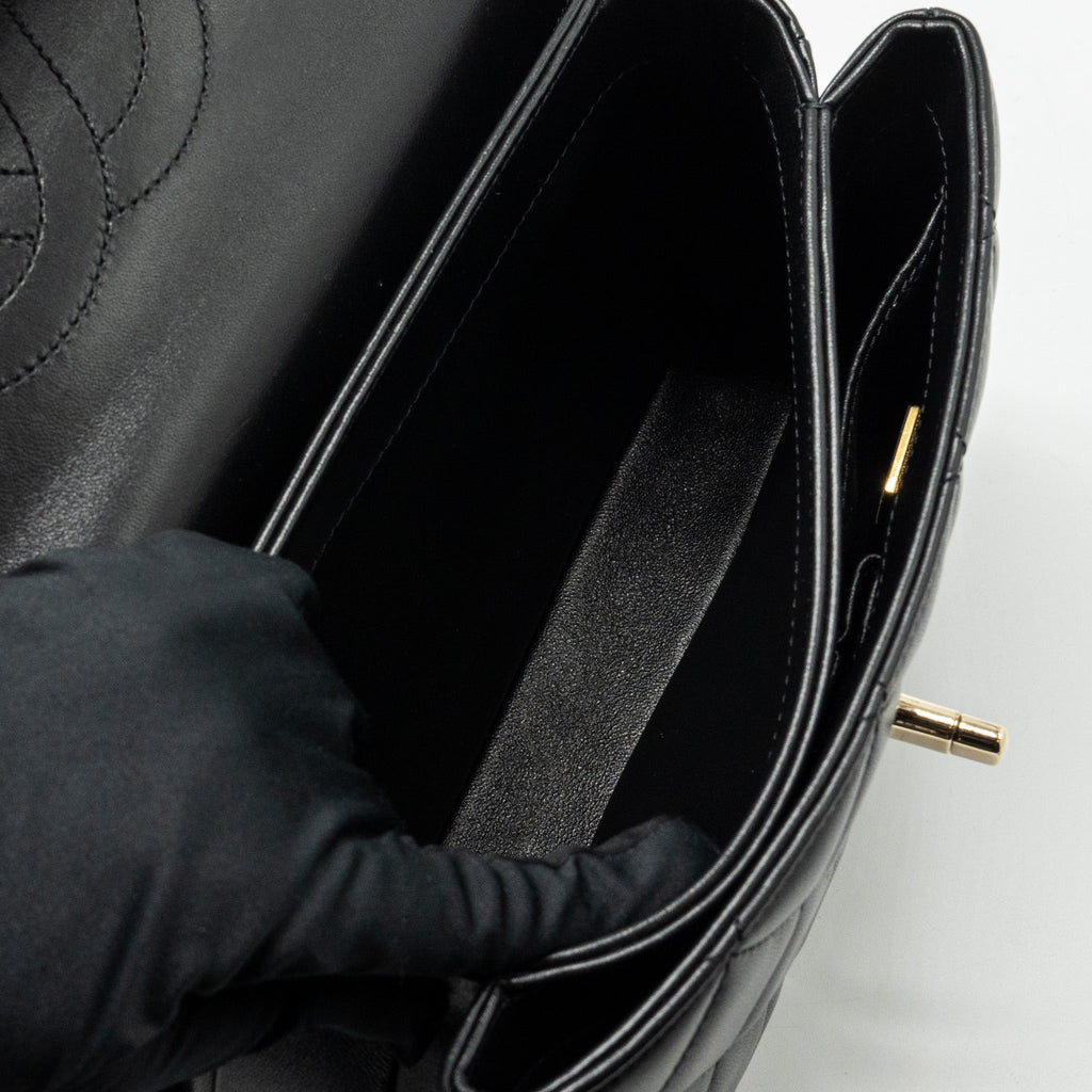 Chanel Small Trendy CC Flap Bag Lambskin Black L (Microchip)