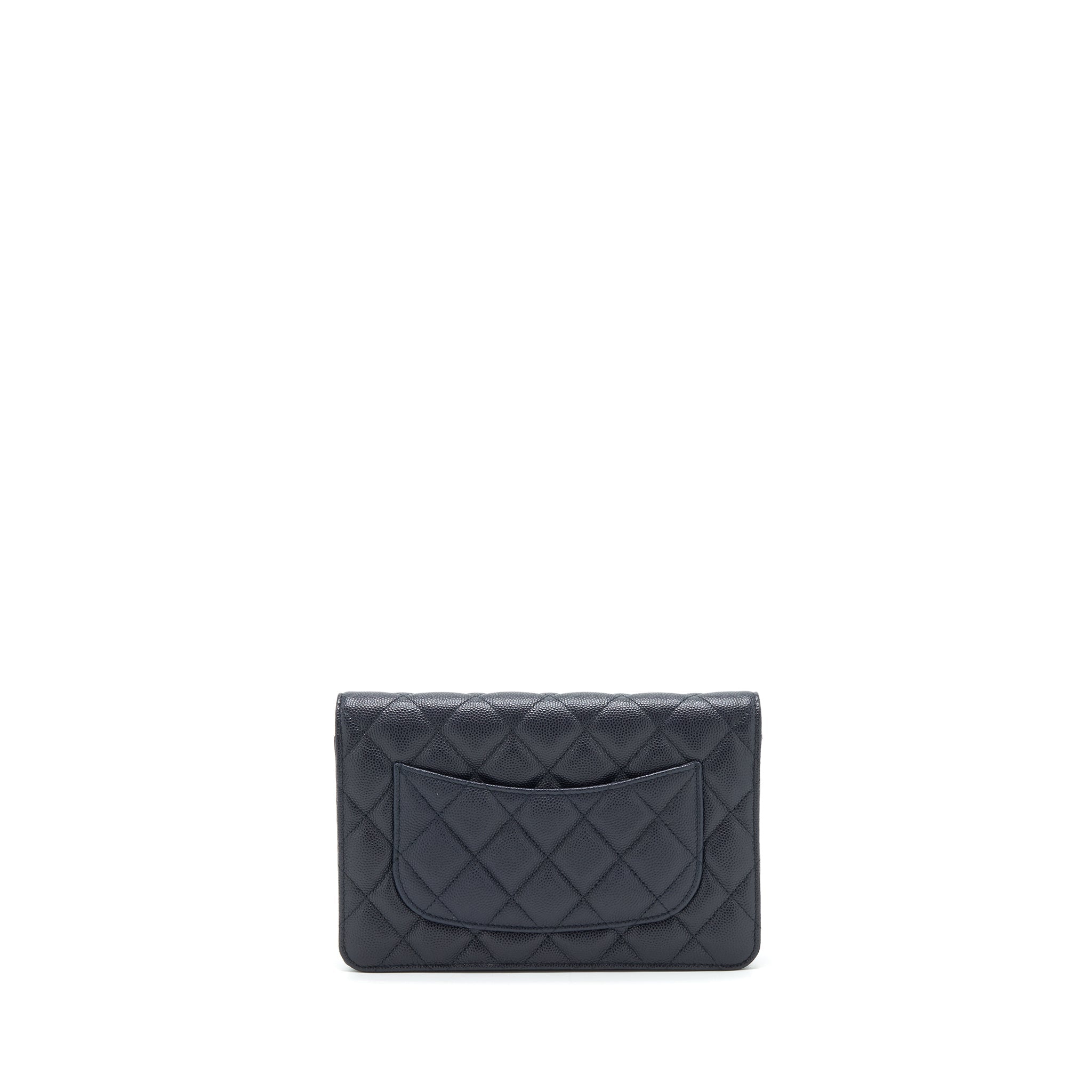 Chanel Classic Wallet On Chain Caviar Navy Blue L