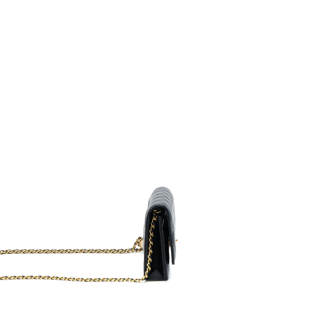 Chanel Pearl Crush Wallet on Chain Lambskin Black  (Microchip)