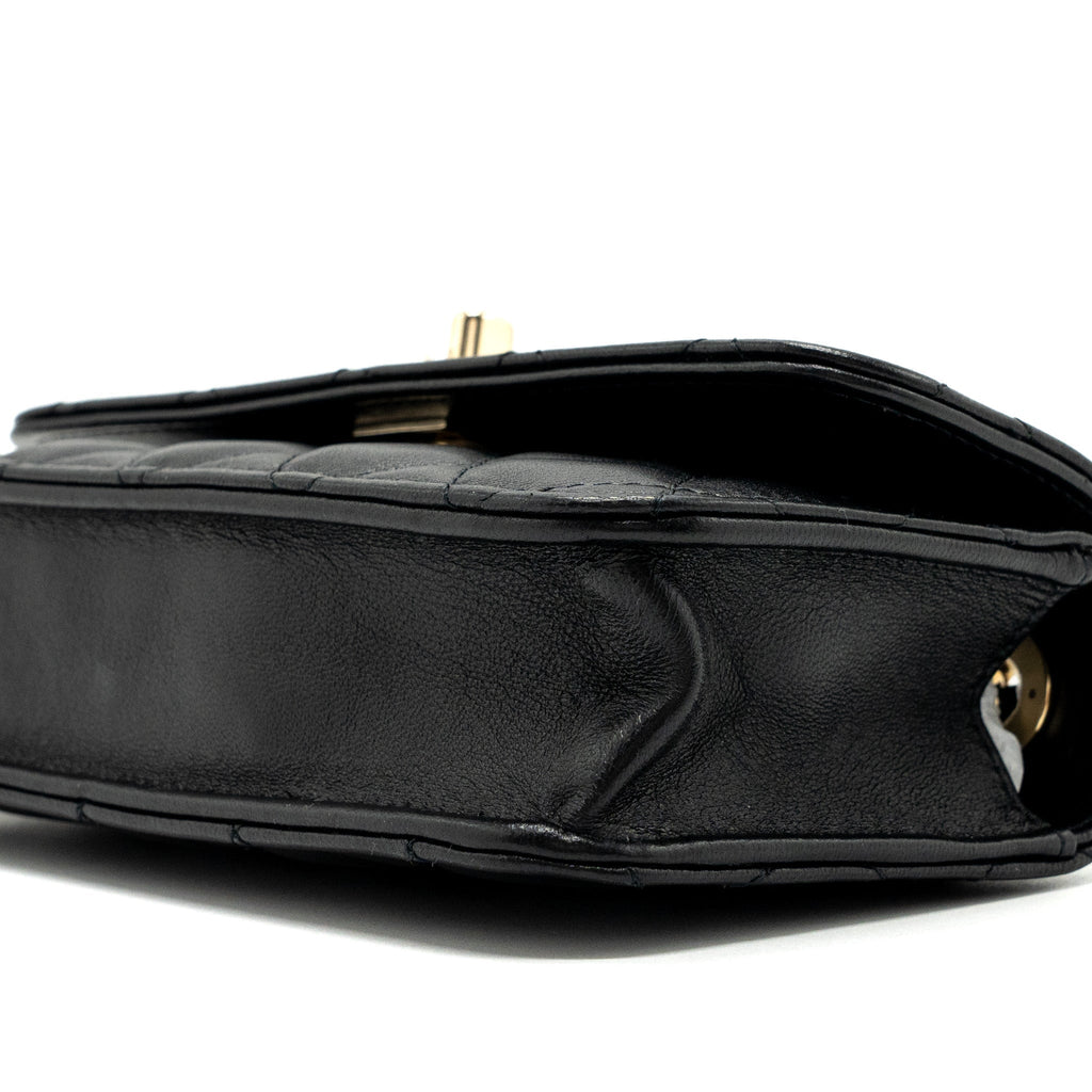 Chanel Mini Trendy CC Wallet On Chain Lambskin Black L (microchip)