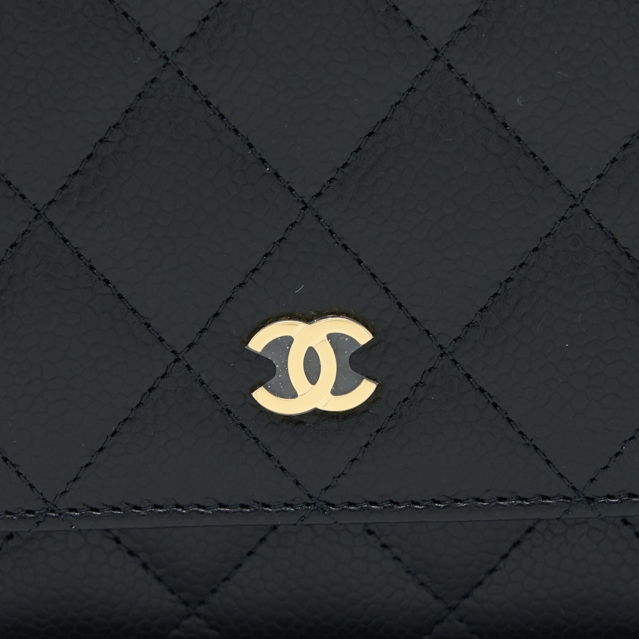 Chanel Classic Wallet on Chain Caviar Black  (Microchip)