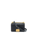 Chanel Small Boy Bag Caviar Black Brushed  (Microchip)