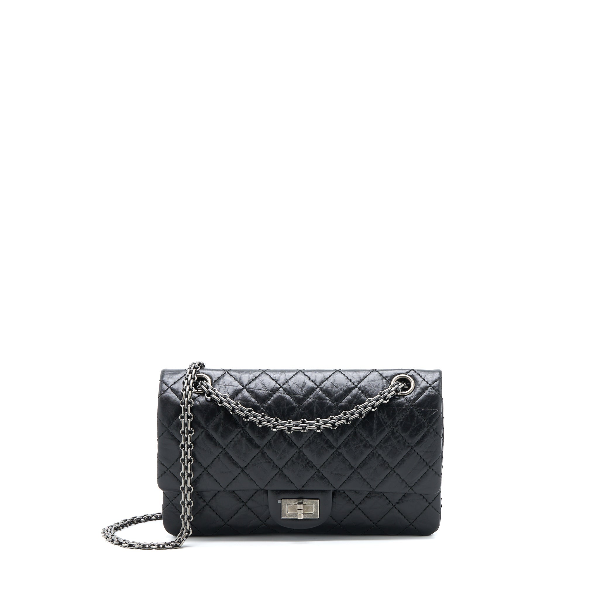 Chanel 2.55 Small Reissue Flap Bag Aged Calfskin Ruthenium  (Microchip)
