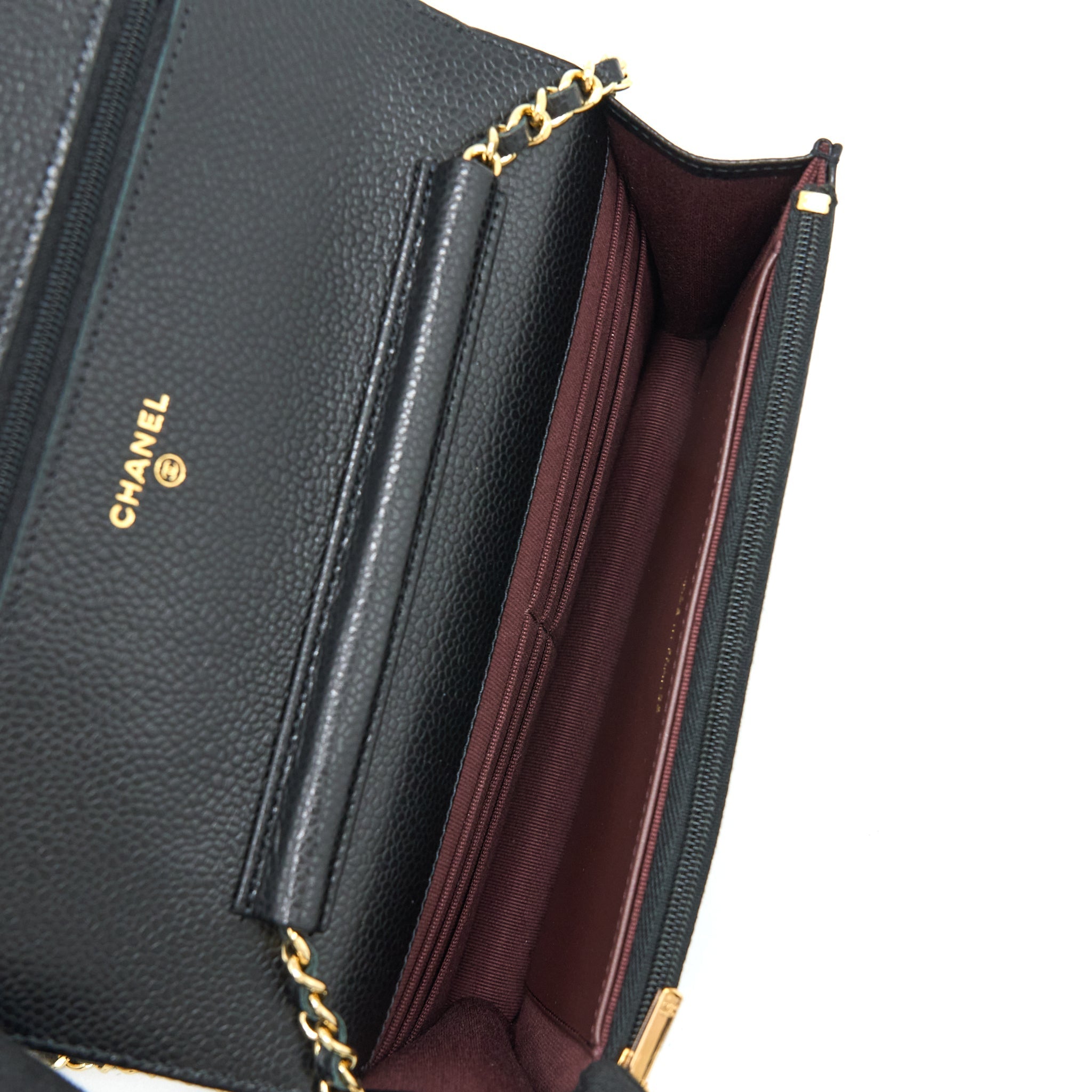 Chanel Classic Wallet on Chain Caviar Black  (Microchip)