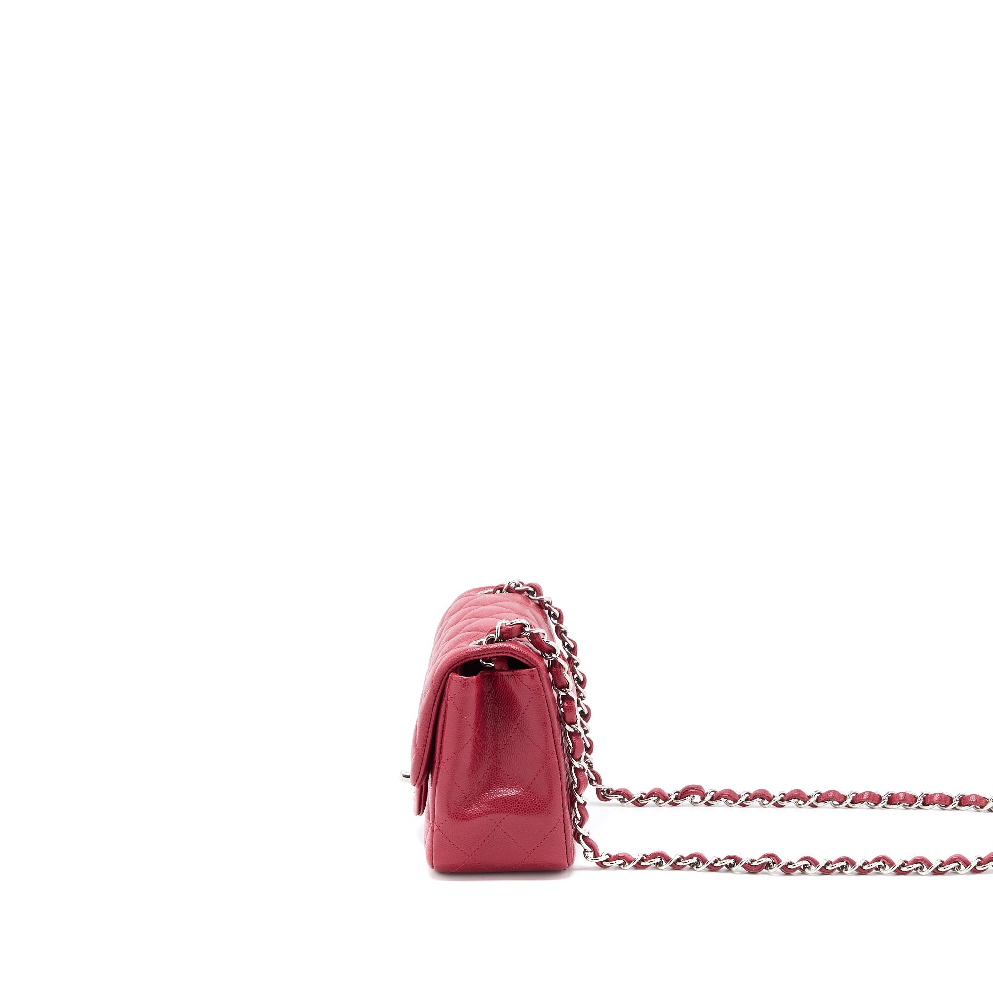 Chanel 18B Mini Square Caviar Red