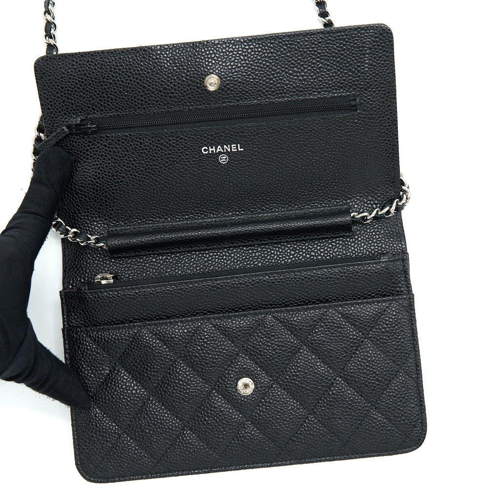 Chanel Classic Wallet On Chain Caviar Black