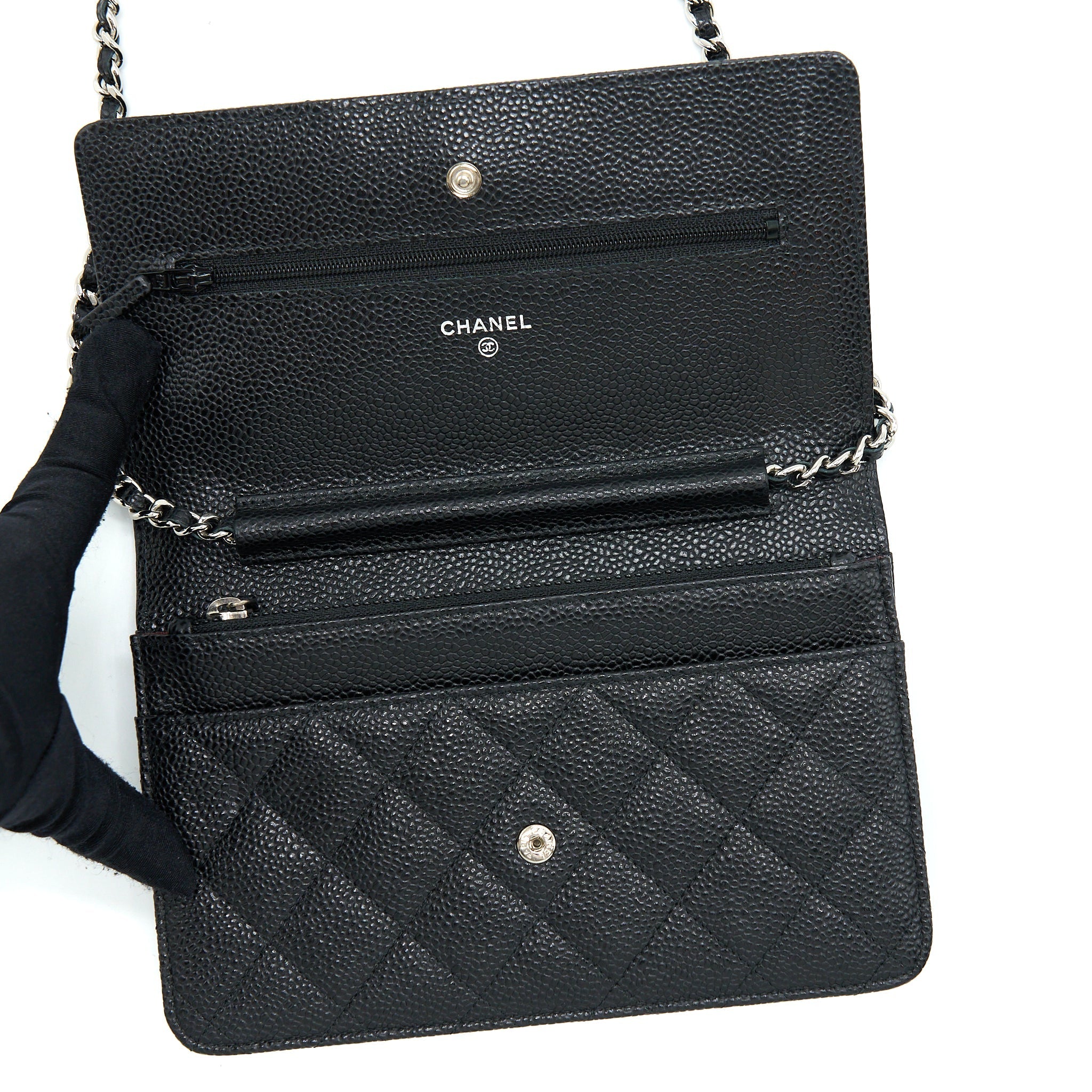 Chanel Classic Wallet On Chain Caviar Black