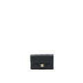 Chanel Classic Flap Card Holder Caviar Leather Black L