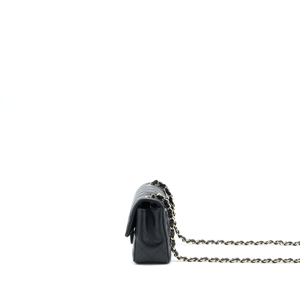 Chanel Mini Rectangular Flap Bag Lambskin Black L