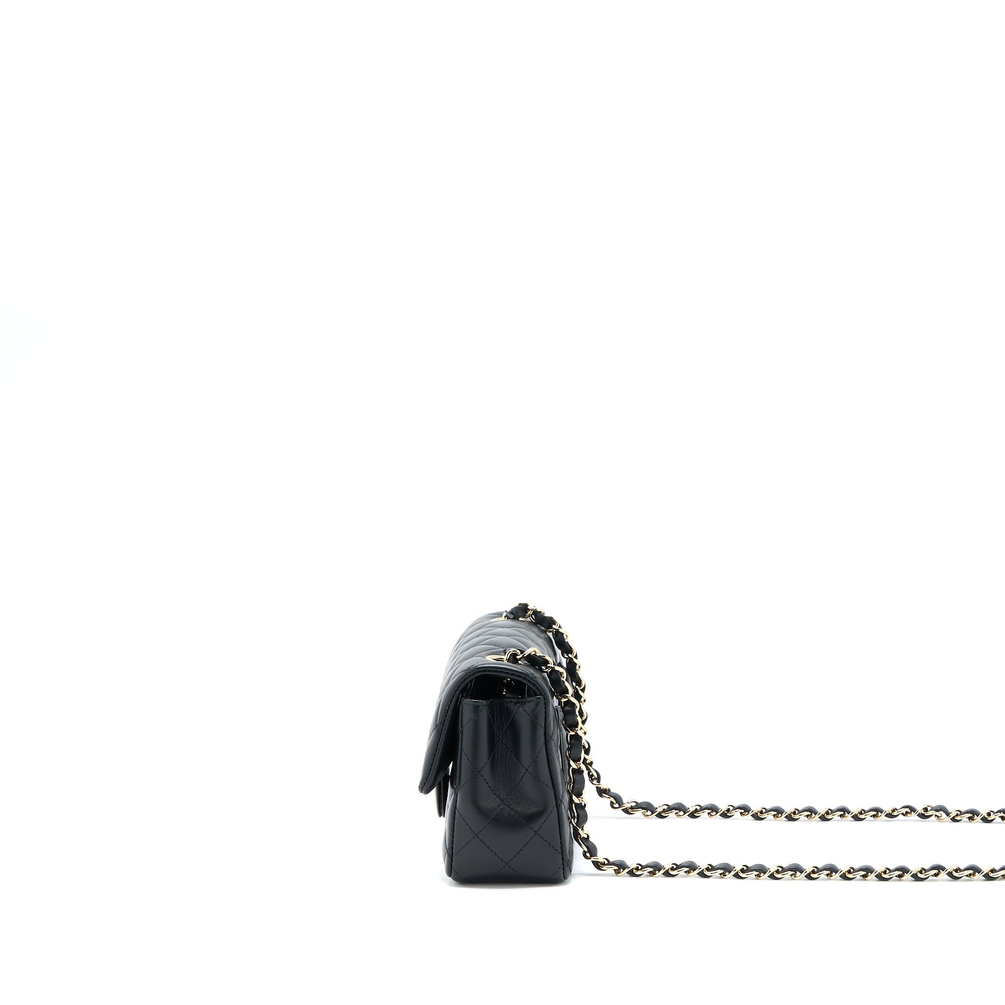Chanel Mini Rectangular Flap Bag Lambskin Black L