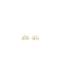 Chanel 22S CC Logo Flower Earrings Crystal Light Gold Tone