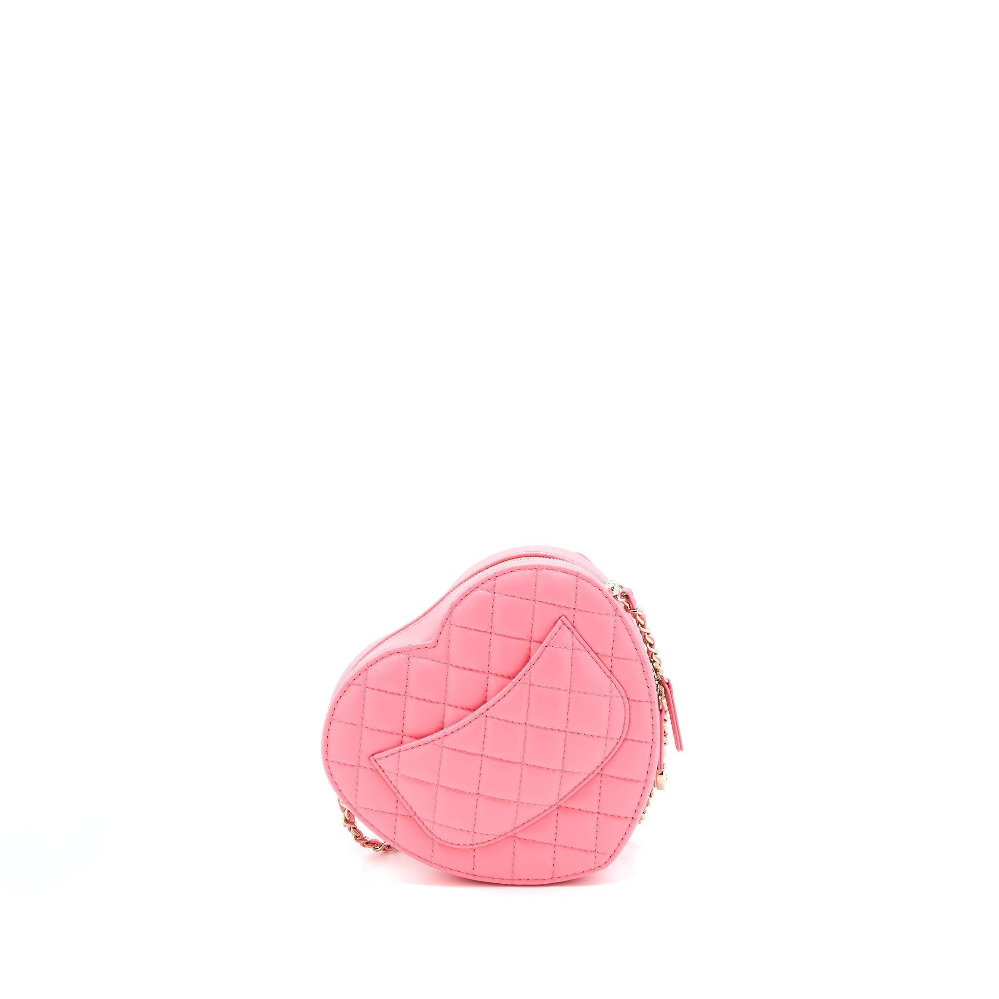 Chanel 22S Heart Bag Lambskin Pink L (Microchip)