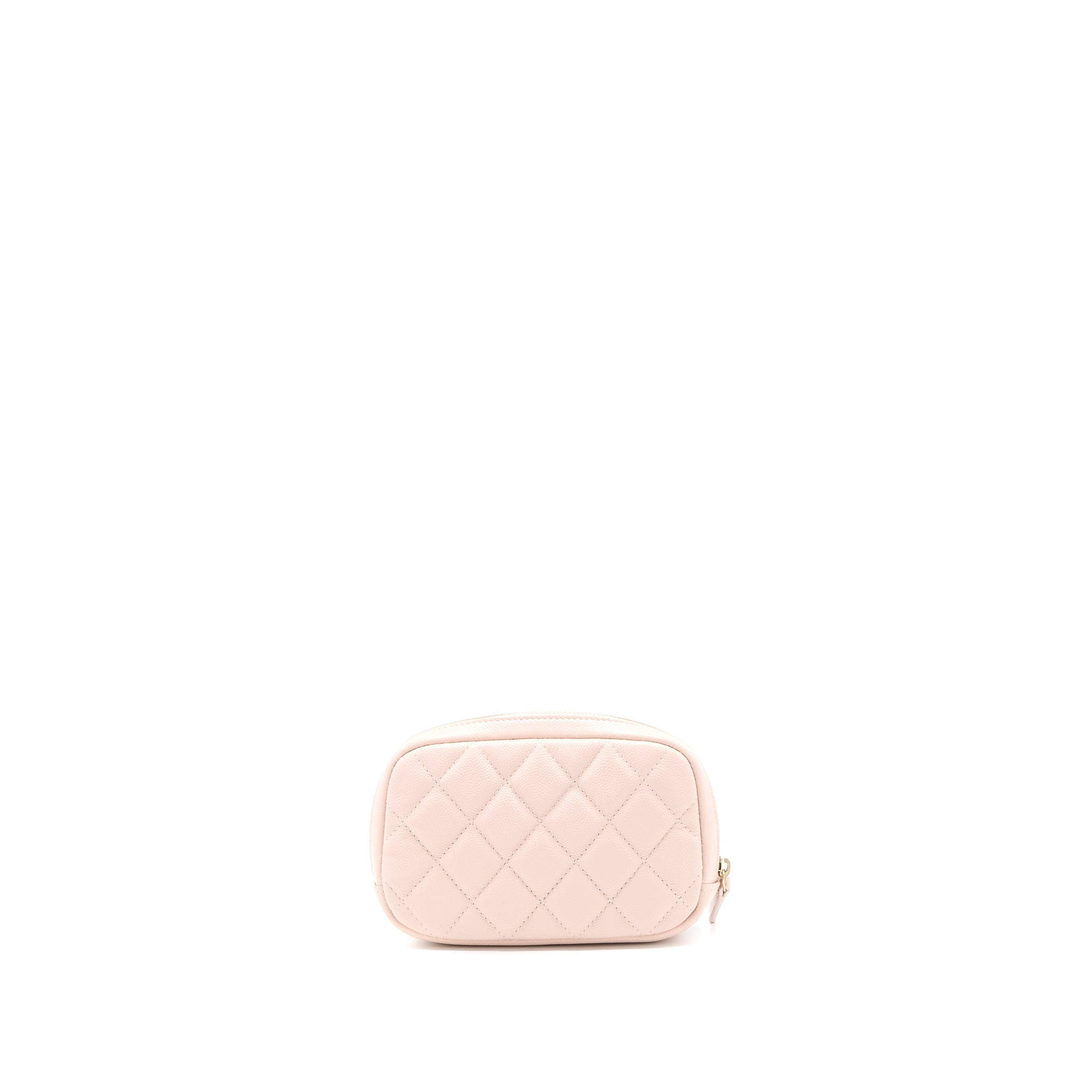 Chanel 21C Small Cosmetic Pouch Caviar Rose Clair L