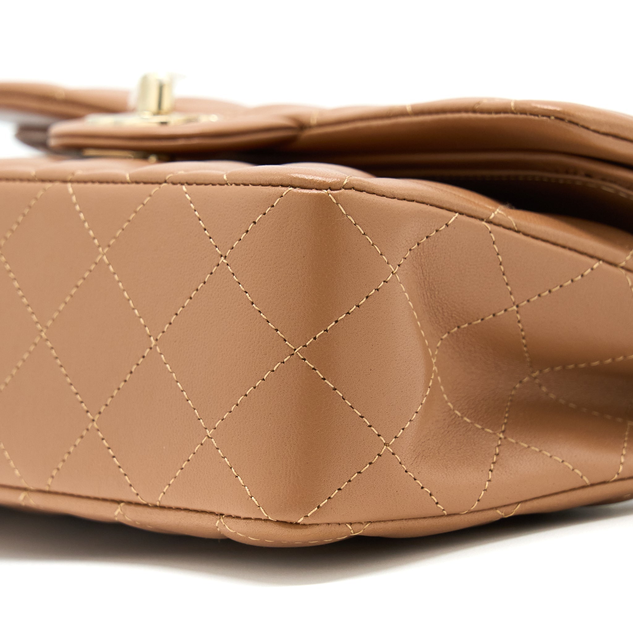 Chanel 22S Small Classic Flap Bag Lambskin Caramel L