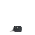 Chanel Mini Zippy Card Holder With Chain Caviar Black