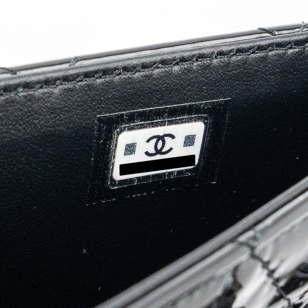 Chanel 23K hoop bag patent black  (microchip)