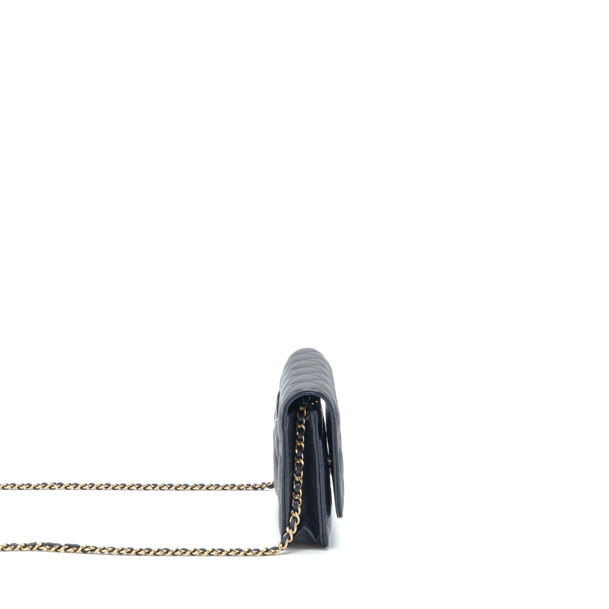 Chanel Classic Wallet On Chain Caviar Navy L