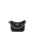 Chanel 22K Hobo Shoulder Bag Lambskin Black  (Microchip)