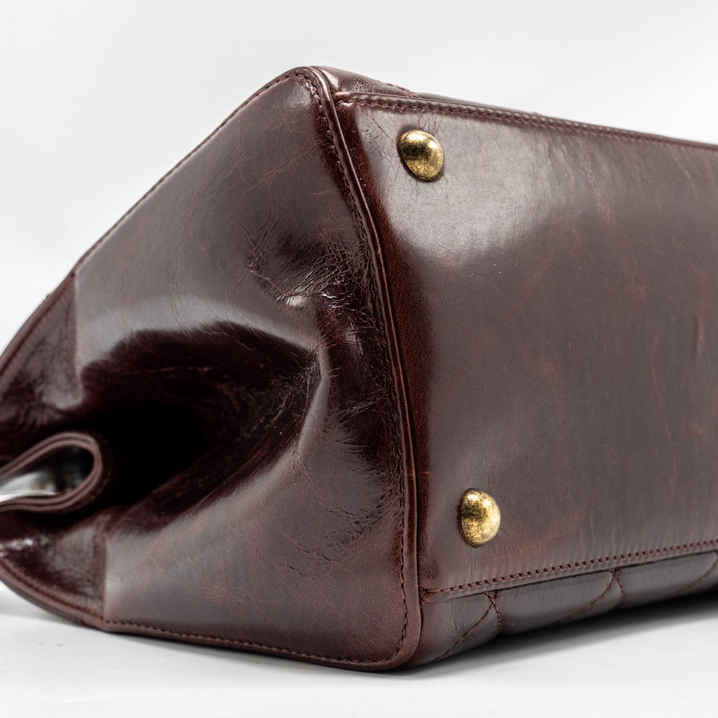 Chanel Perfect Edge Tote Bag Calfskin Burgundy