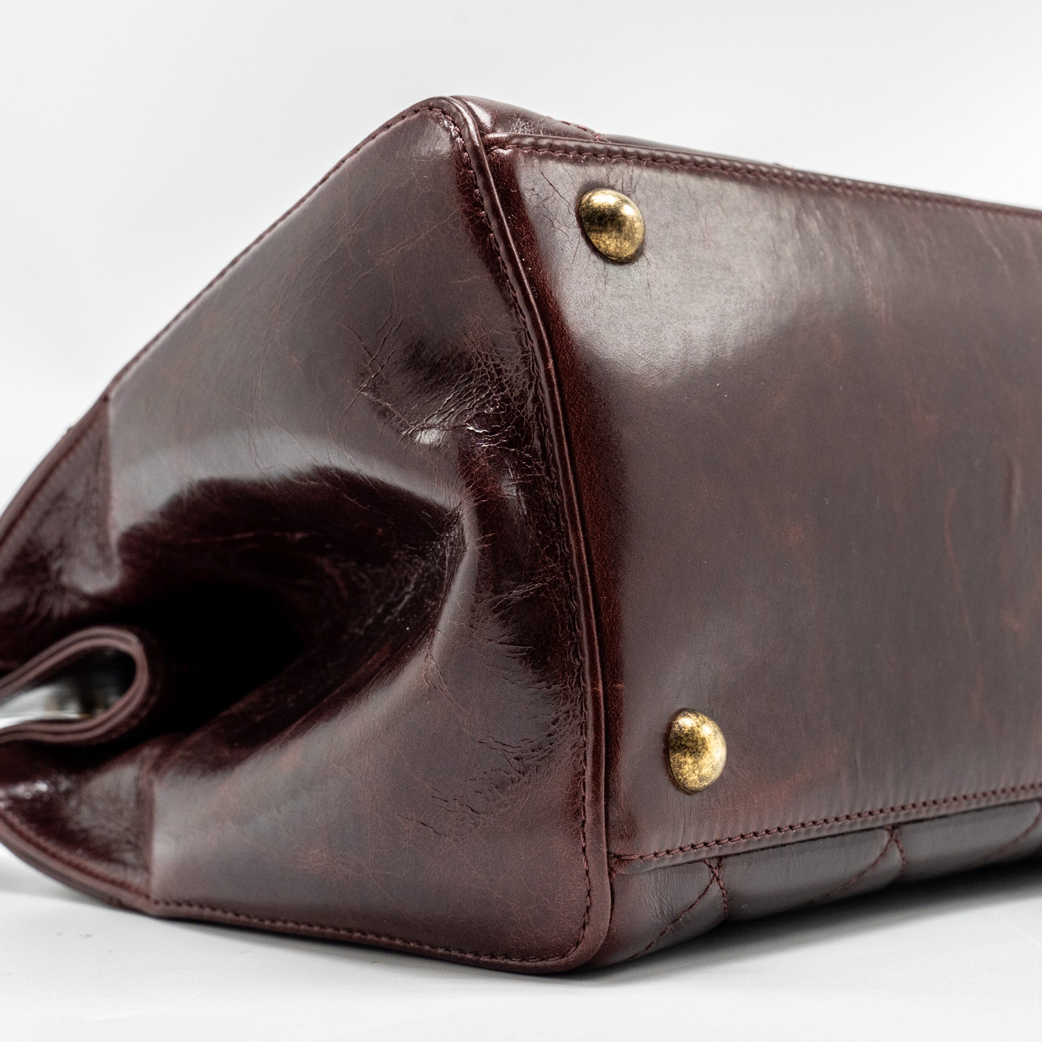 Chanel Perfect Edge Tote Bag Calfskin Burgundy