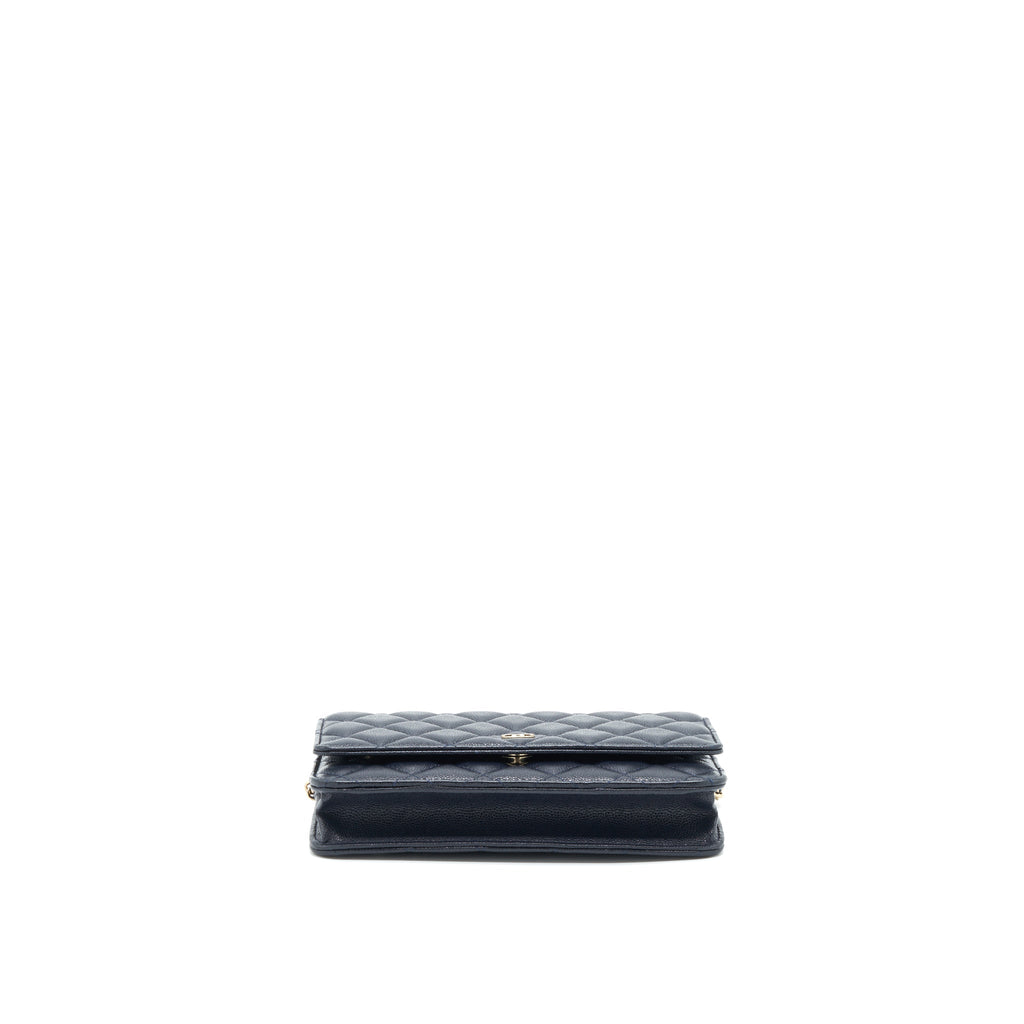 Chanel Classic Wallet On Chain Caviar Navy L