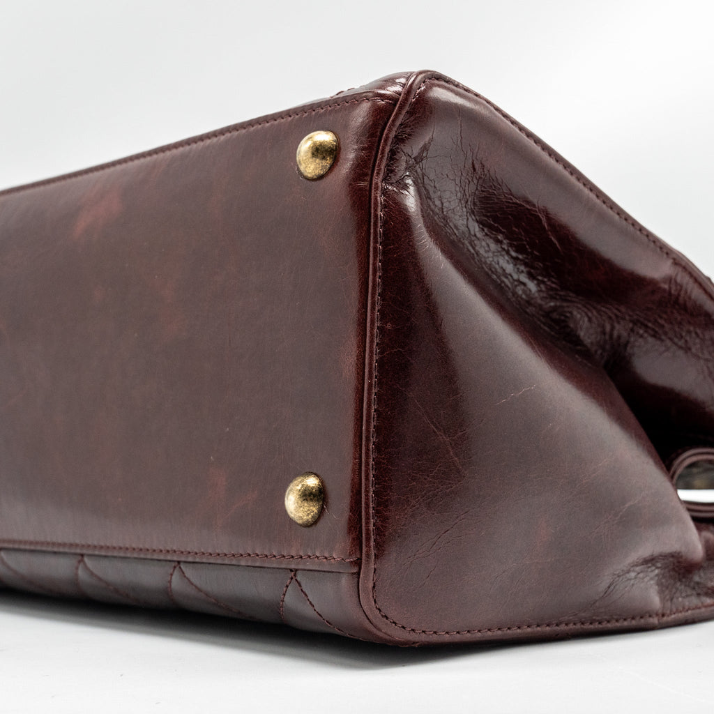 Chanel Perfect Edge Tote Bag Calfskin Burgundy