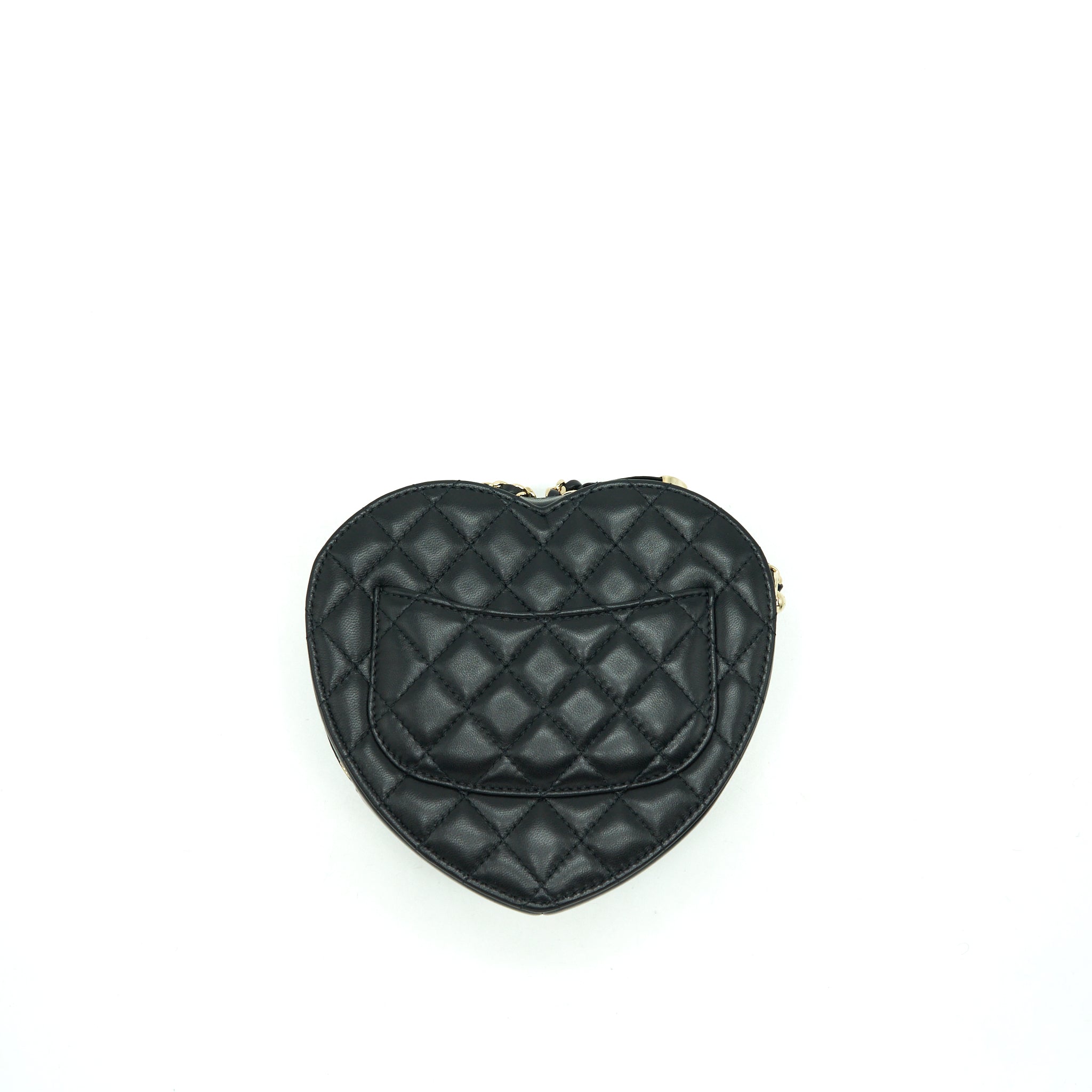 Chanel 22S Heart Bag Lambskin Black L